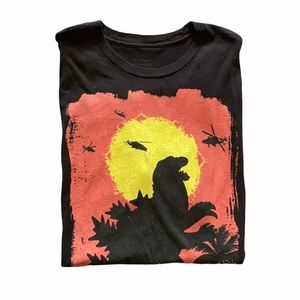Men’s Designed by Humans Black Godzilla T-Shirt